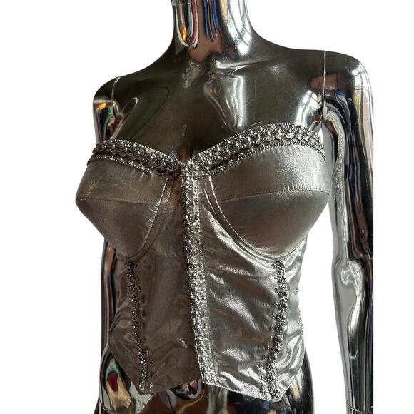 1990s Silver Corset - Picture 2 of 6